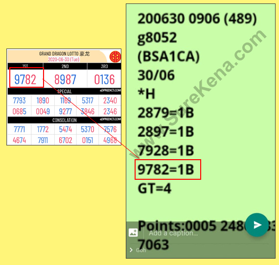 GD Lotto 4D Result - 30 June 2020