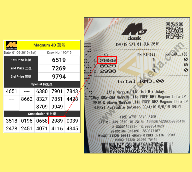 Magnum 4D Result - 1 June 2019