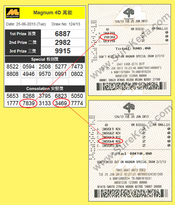 Magnum 4D Result - 25 June 2013