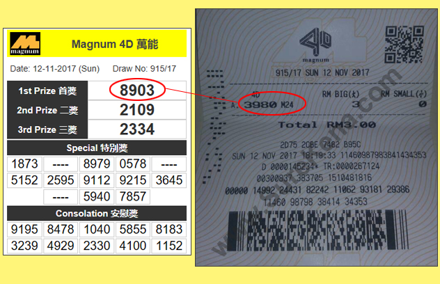 Magnum 4D Result - 12 November 2017