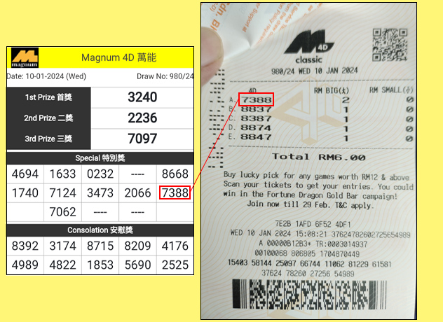 Toto 4D Result - 17 December 2023