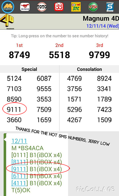 Magnum 4D Result - 12 November 2014