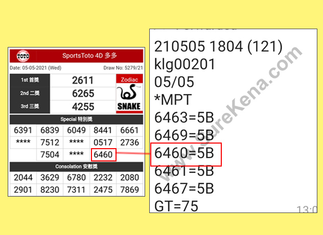 Toto 4D Result - 5 May 2021