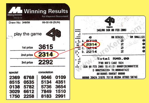 Magnum 4d result - 8 February 2009