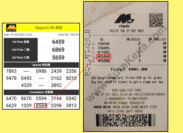 Magnum 4D Result - 27 September 2022