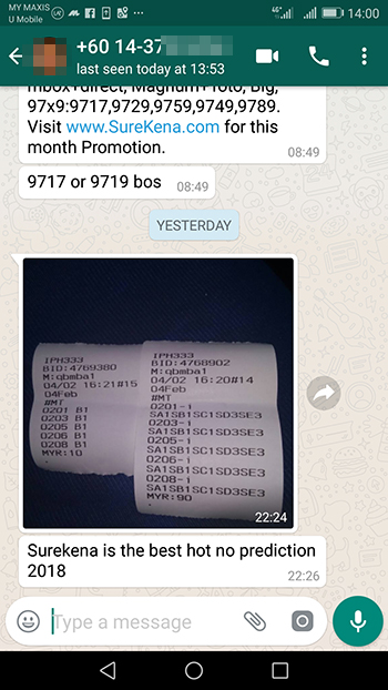 whatsapp 4d magnum menang 4d tiket