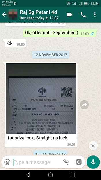 whatsapp menang magnum lottery first prize ibox