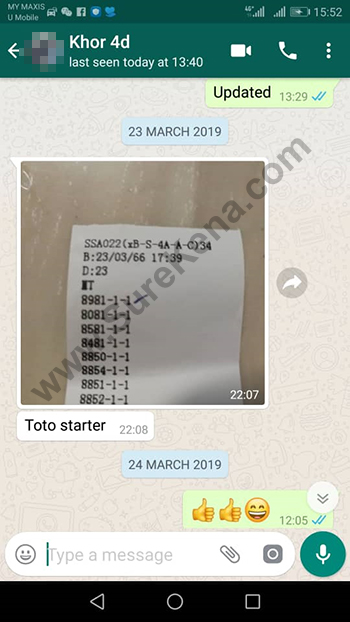 whatsapp send lottery 4d win ticket