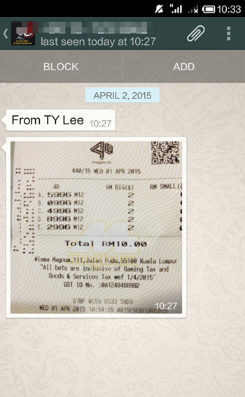 whatsapp win lottery ticket