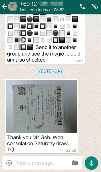 whatsapp send win 4d ticket