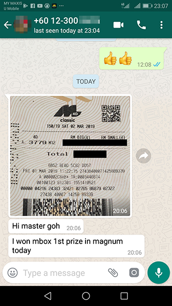 whatsapp send malaysia lottery 4d win ticket