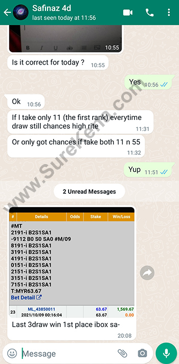 whatsapp lottery 4d win ticket