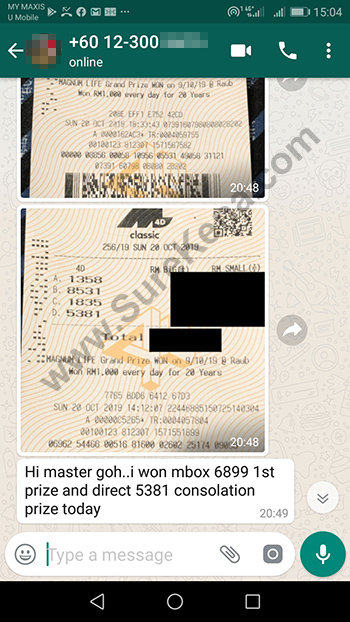 whatsapp lottery 4d win tickets