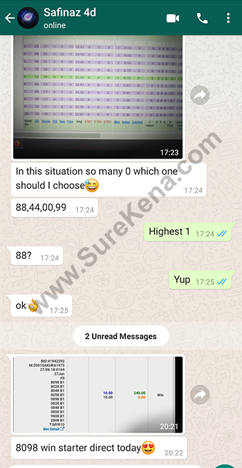whatsapp lottery 4d win ticket