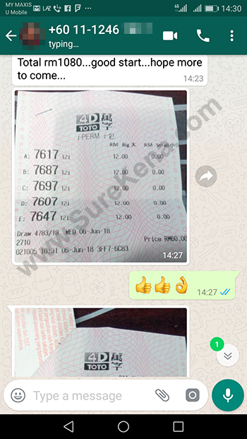whatsapp toto win Lottery 4d Prizes
