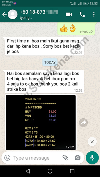 whatsapp lottery 4d win ticket