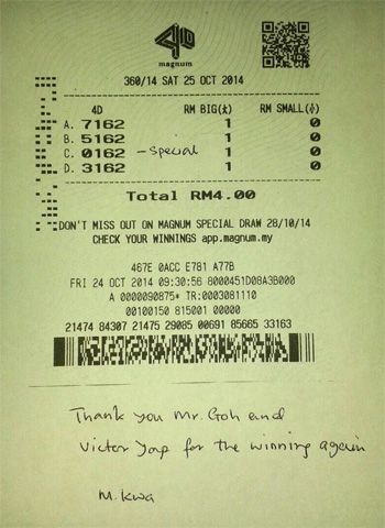 proof winning ticket
