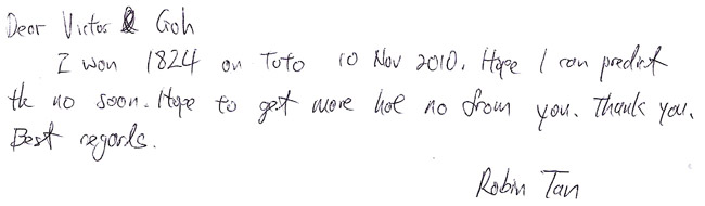 Winining Testimonials Robin Tan 10 November 10